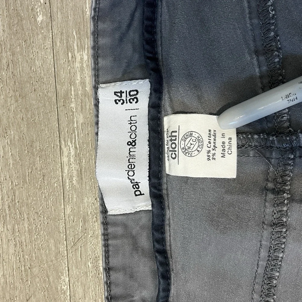 Paper Denim & Cloth Pants Mens 36x30 Cotton Cream Casual Chino Khaki